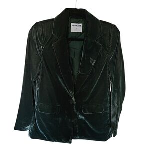 NWT - Old Navy - Dark Green Velvet Blazer - XS